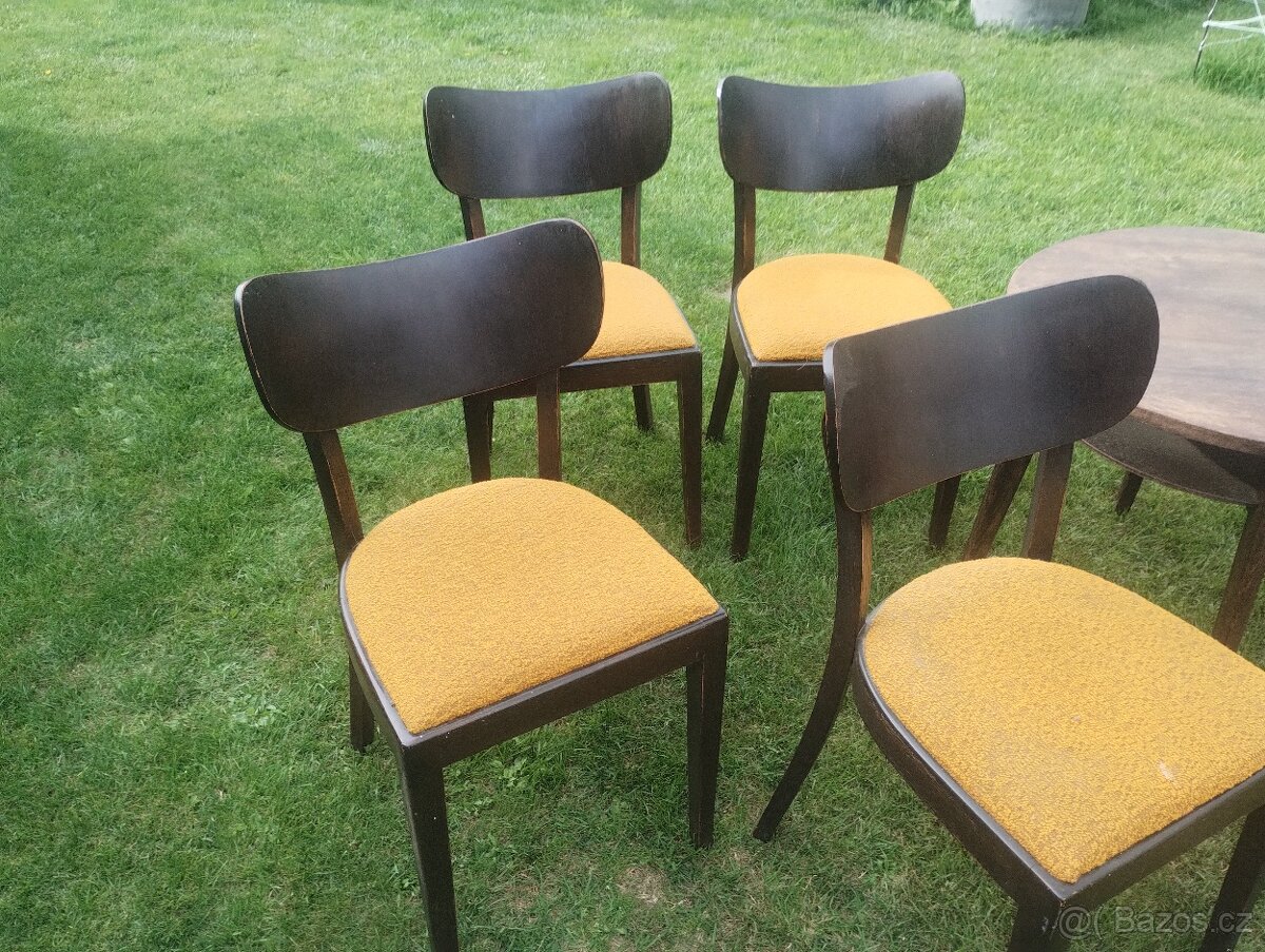 Sada křesla halabala + židle+ stolek - 2