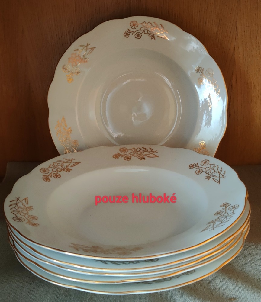 Talíře hluboké, mělké, dezertní, retro .... - 2