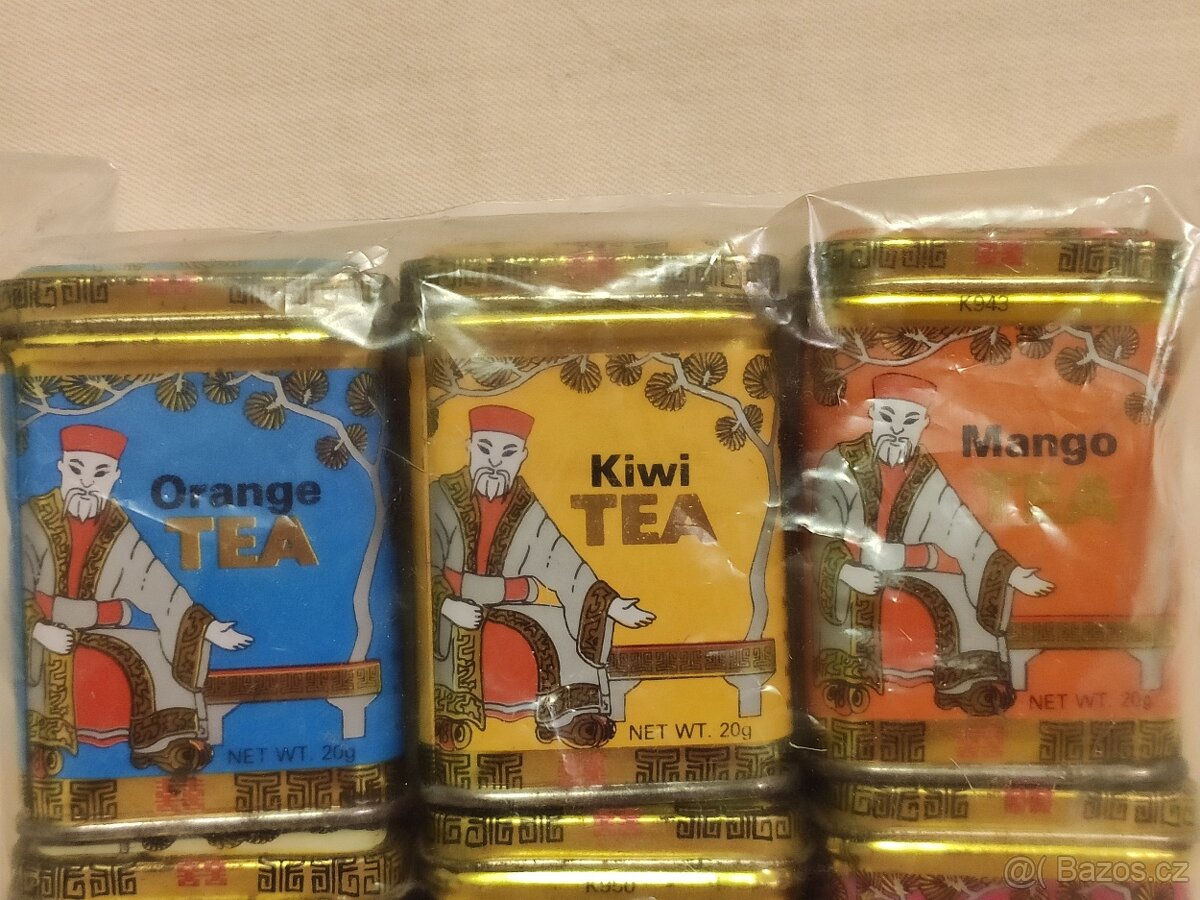 plechovky od čaje 6 ks 60,- Kč - 2