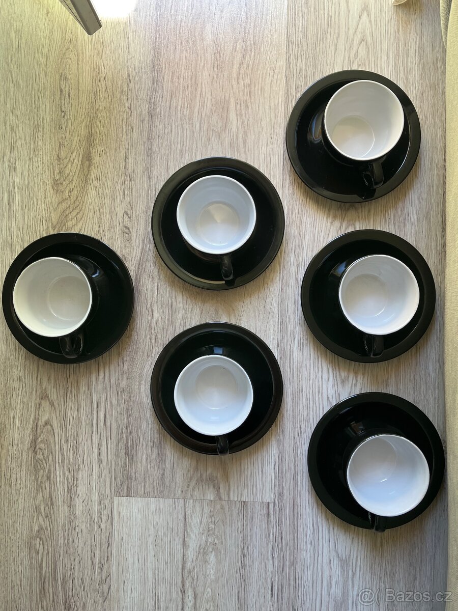 Šálek s podšálkem, 160 ml, černá - 2