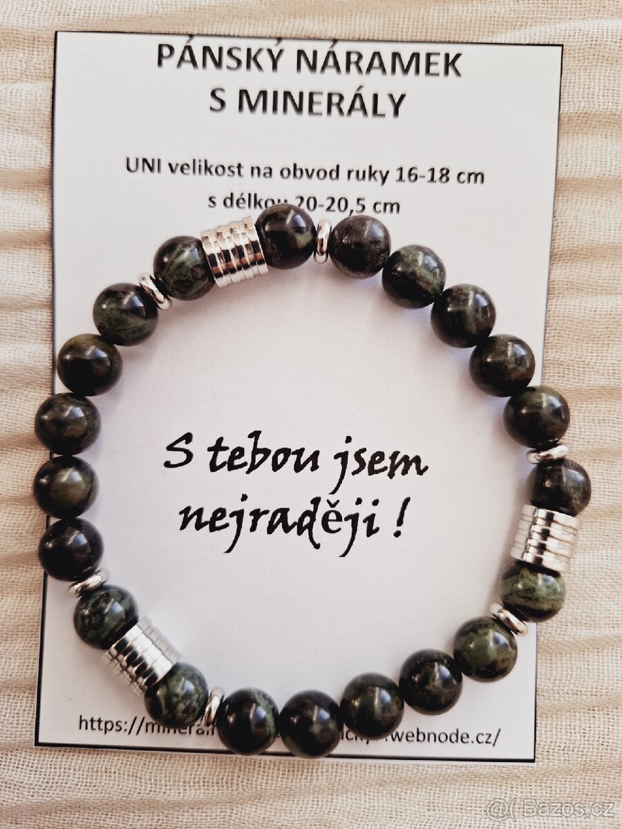 Pánský minerální náramek Jaspis - 2