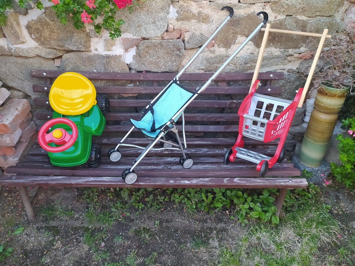 kočárek -golfky, nák.vozík pro panenky a auto - 2