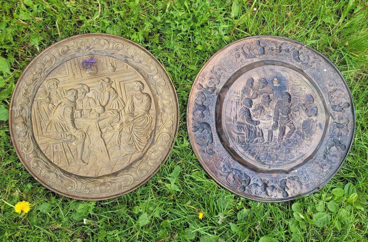 Mosazný a měděný talíř do restaurace - 2