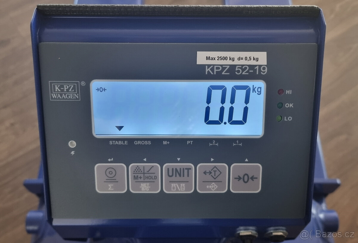 Paletový vozík s váhou. Nosnost 2500kg. Záruka. - 2