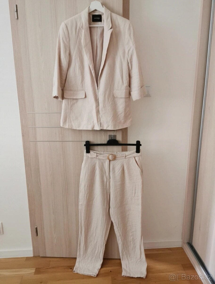 Lněný letní kostým dámský vel. M - 2