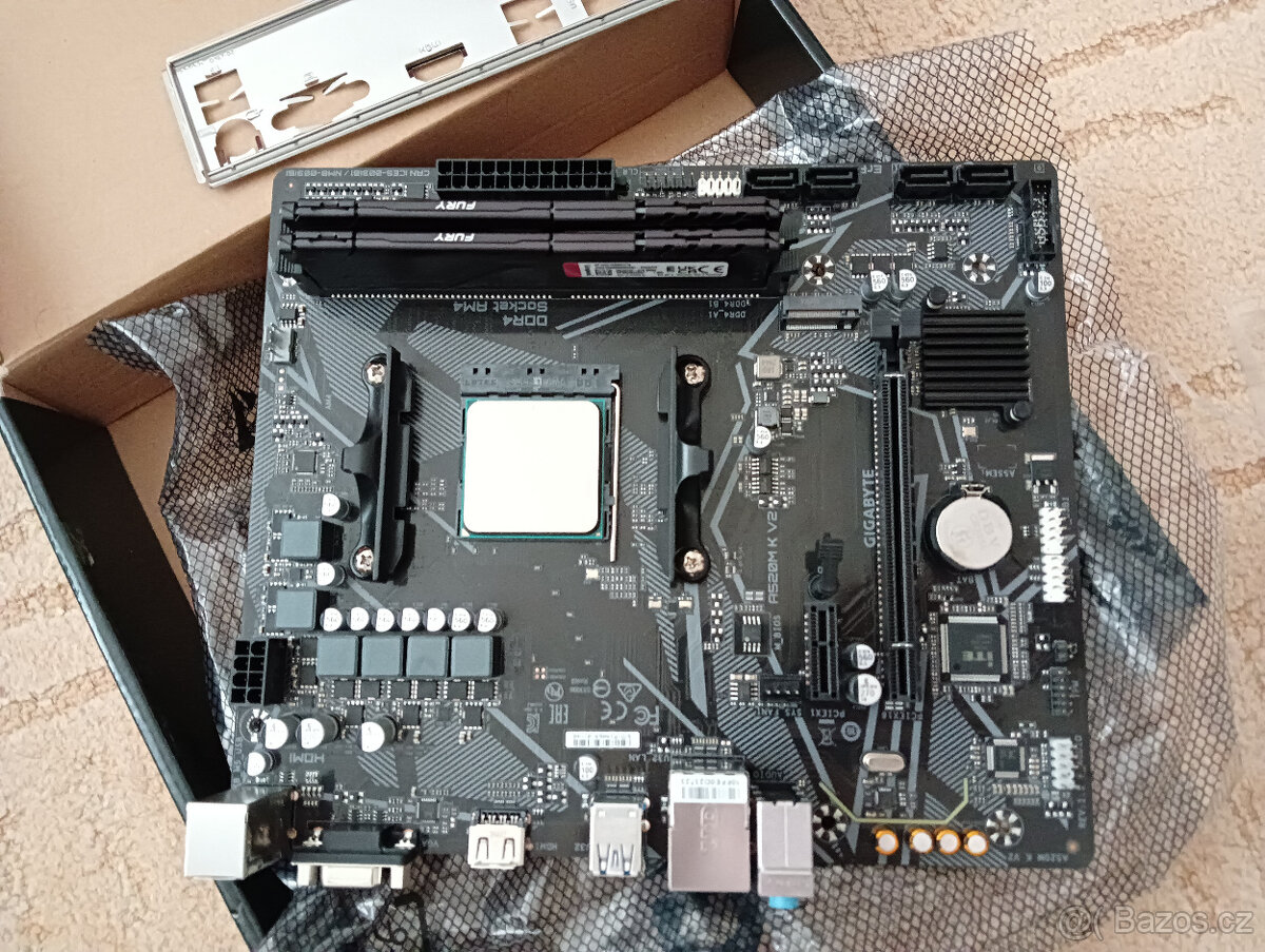 MB Gigabyte A520M-K V2+ CPU + RAM, sock. AM4 - 2