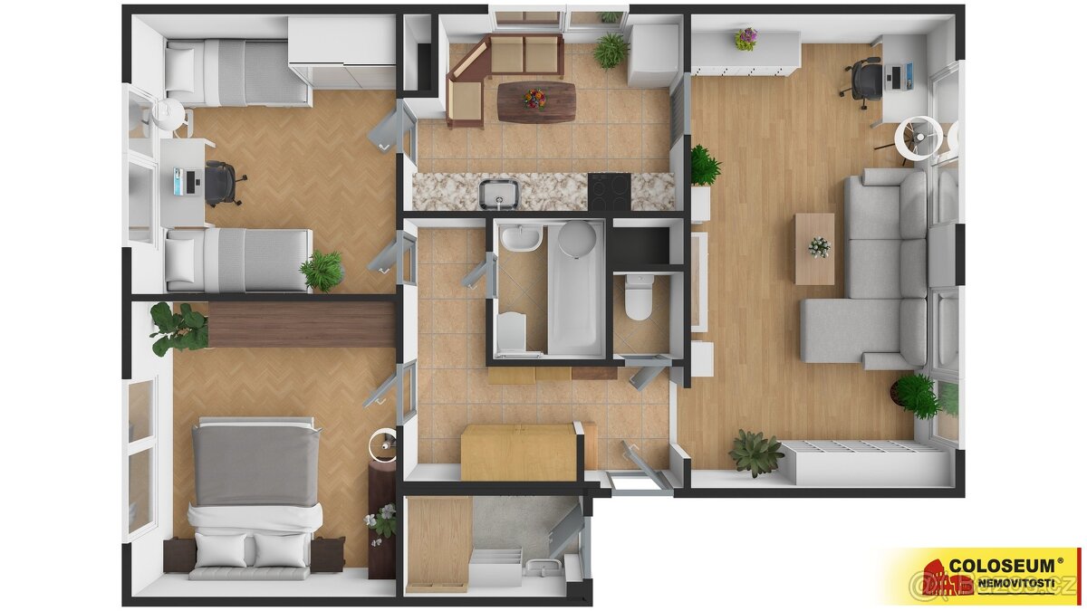 Uherský Brod, byt 3+1, 67 m², dva sklepy, komora - byt - View 2