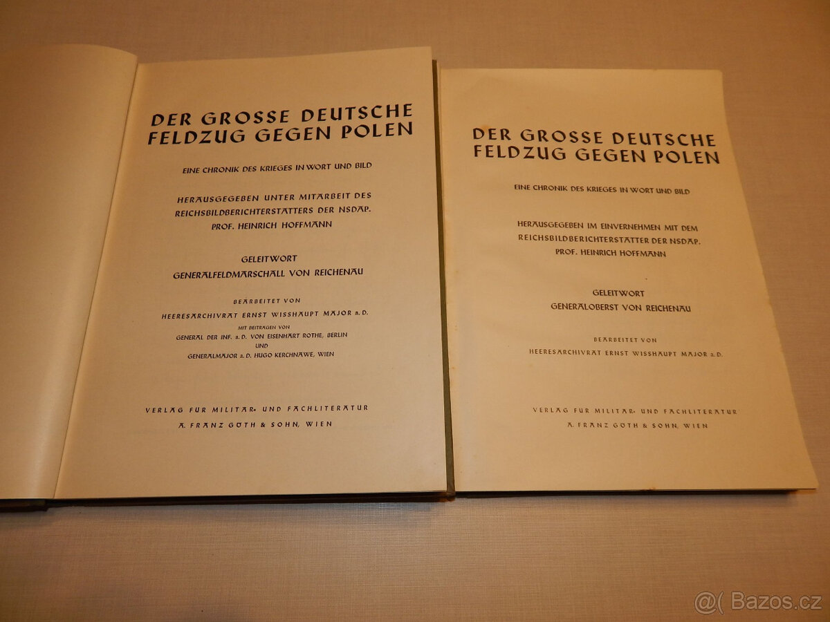 2x kniha Der Grose Deutsche Feldzug Geger Polen - 2