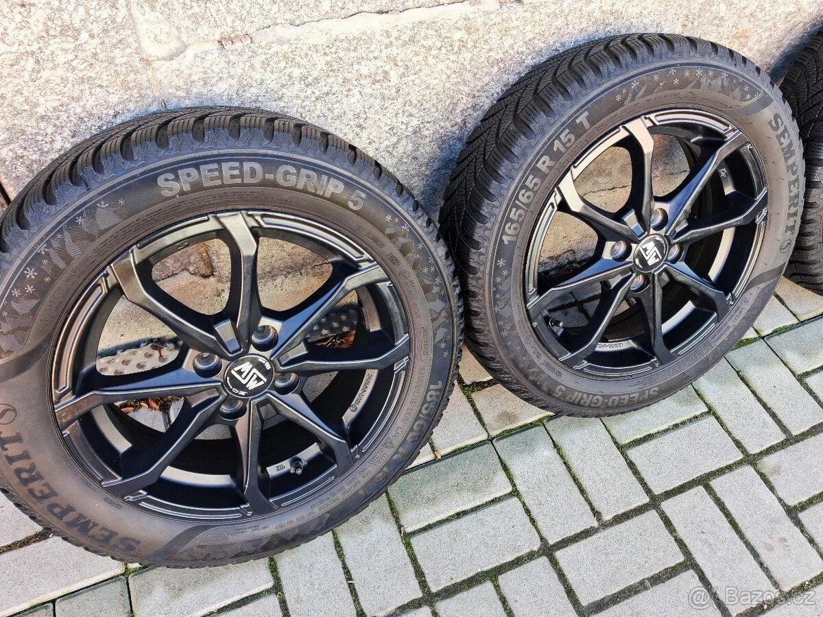 MSW by O.Z. 5Jx15 ET38 ŠKODA VW +zimní pneu 7mm - 2
