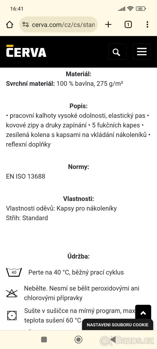 Pracovní kalhoty STANMORE (montérky) - 2