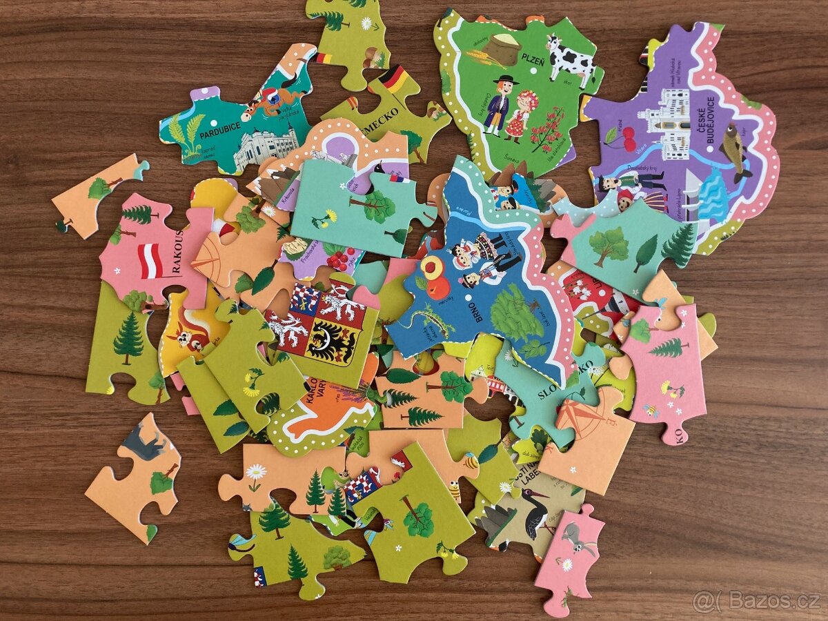 Puzzle - mapa Česka - 2