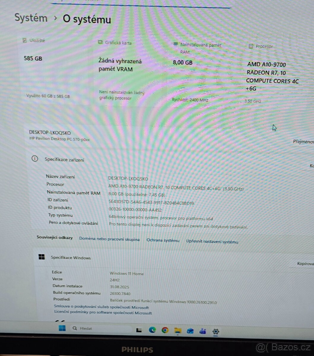 Menší počítač HP Ryzen Windows 11 - 2