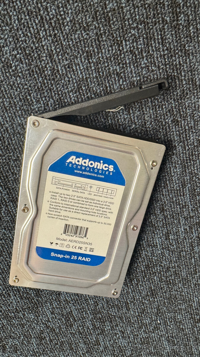 Rámeček Addonics Snap In RAID, pro 2x2.5" HDD SATA - 2