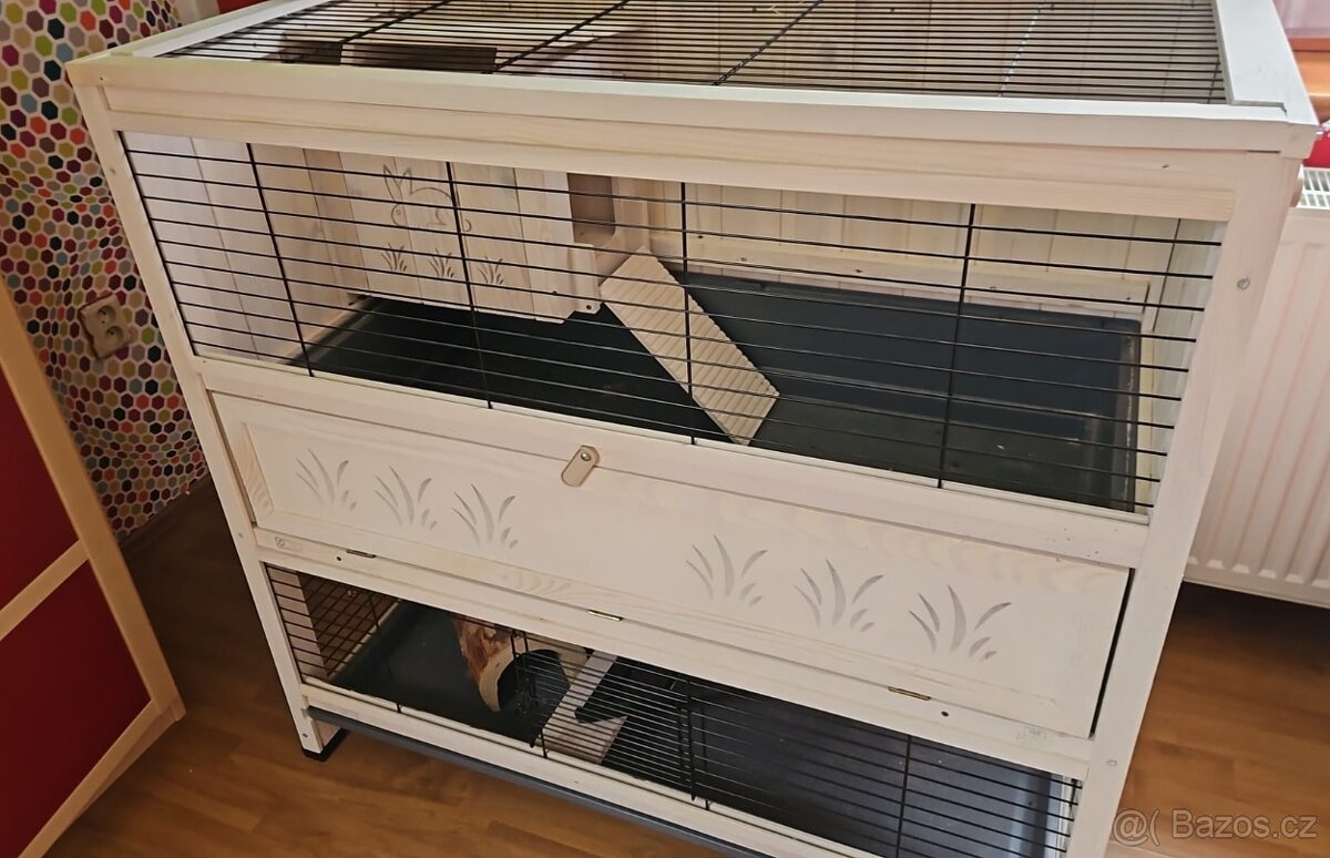 Dřevěná dvoupatrová klec - 2
