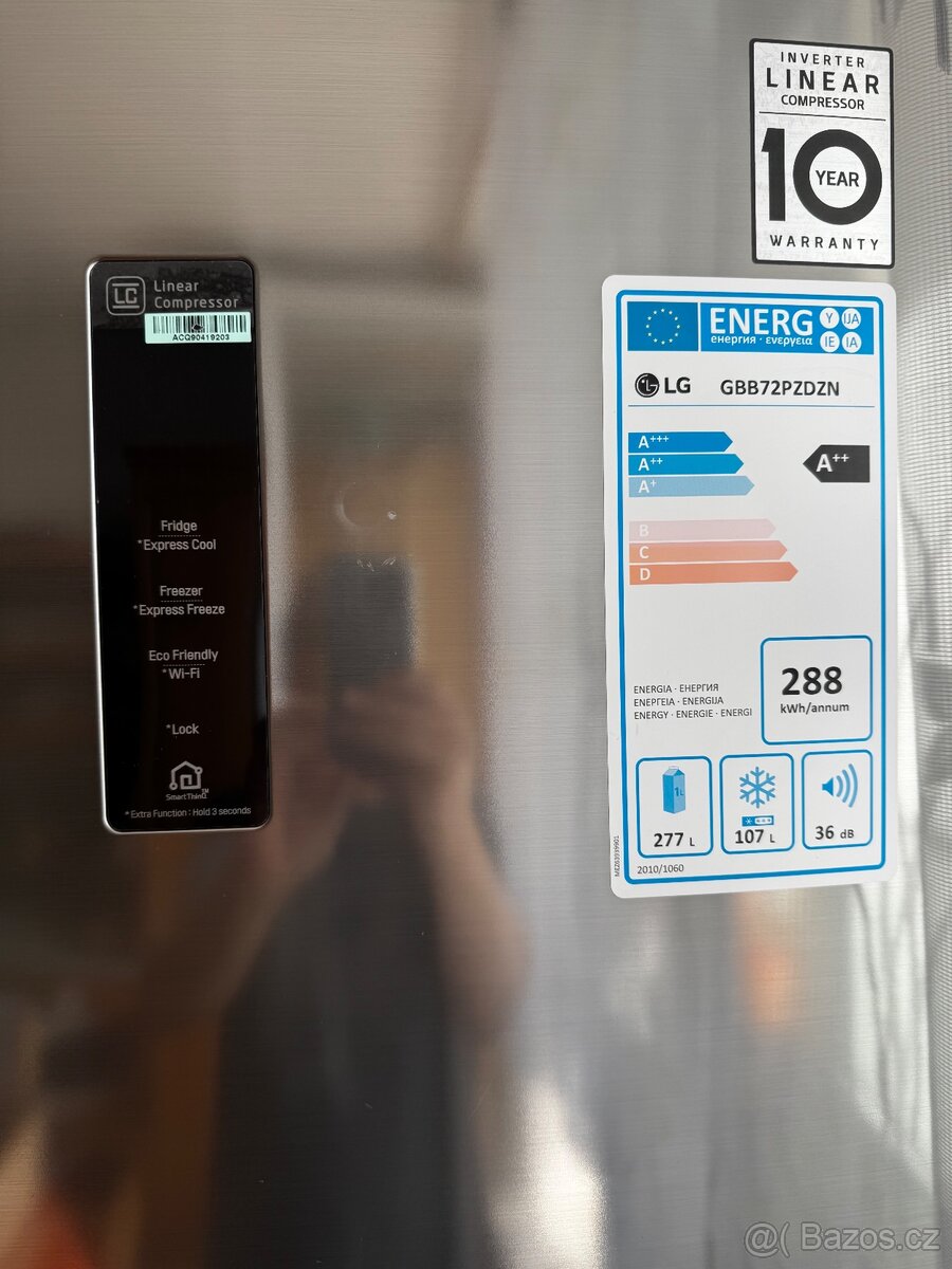 Lednice LG s mrazákem - 2