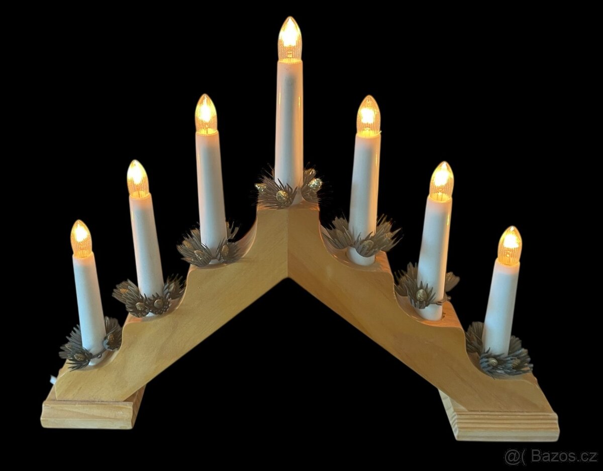 vánoční svícen svítící - 2