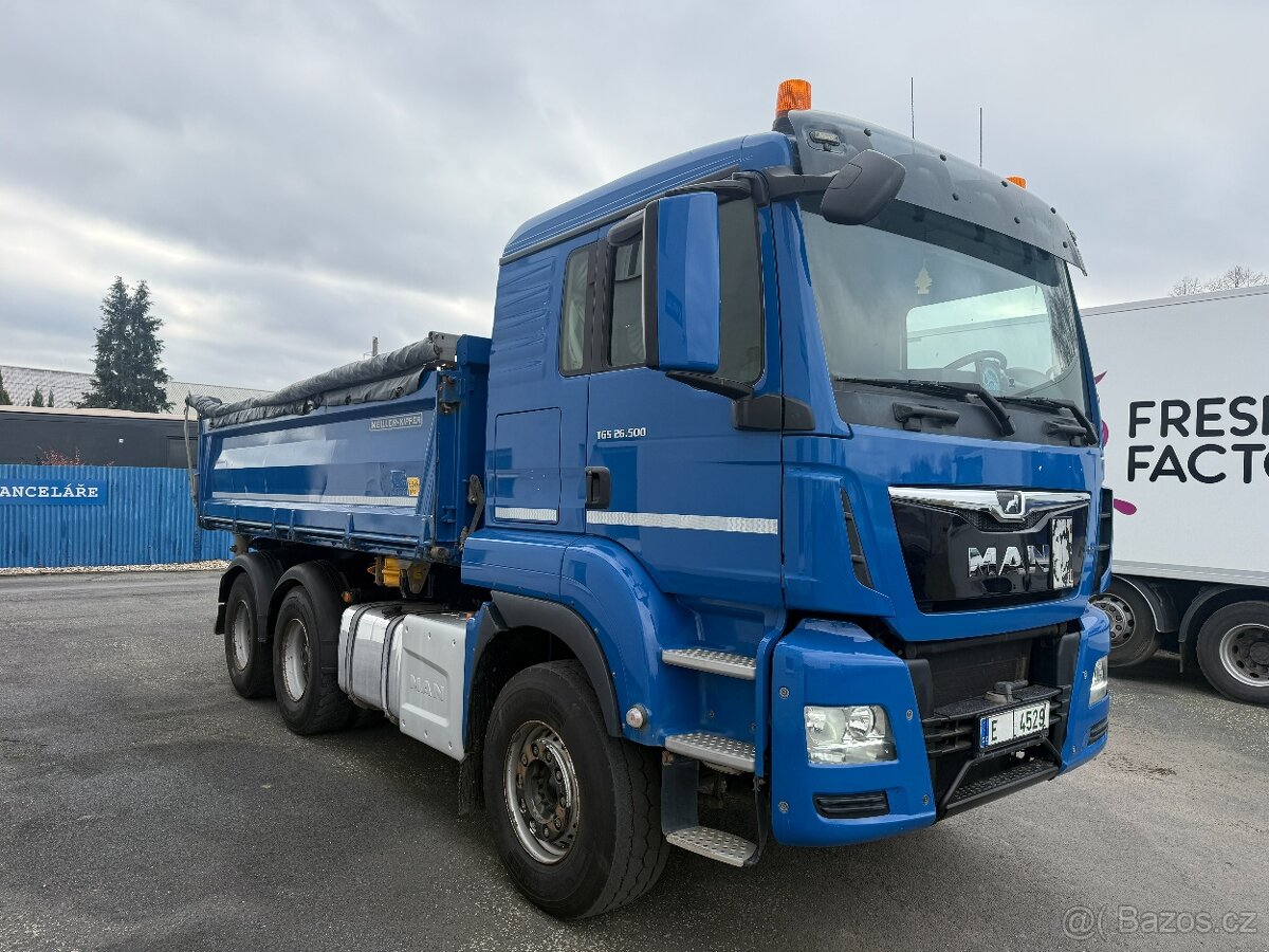MAN TGS 28.500 6x4 třístranný sklápěč Bordmatic RETARDER - 2