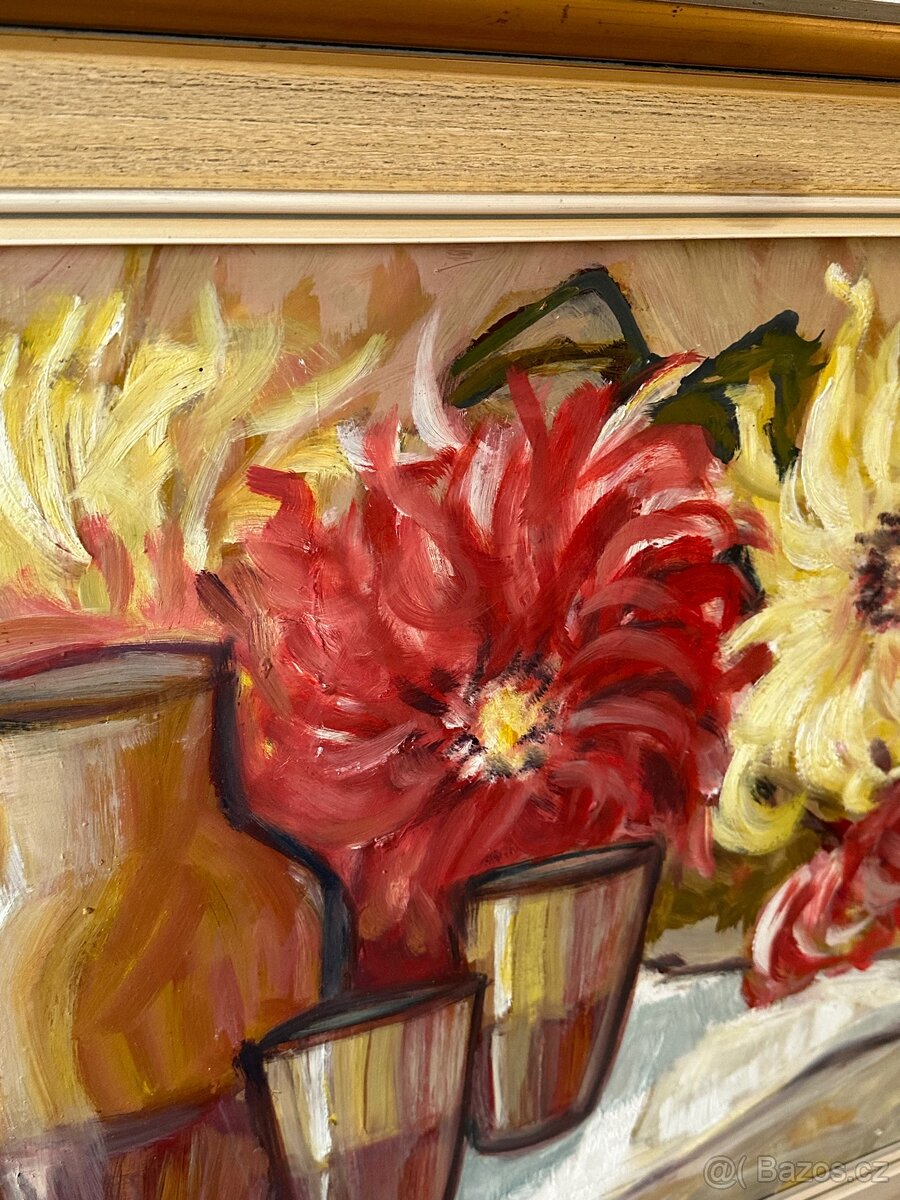 Velký obraz zátiší s vázou - 2