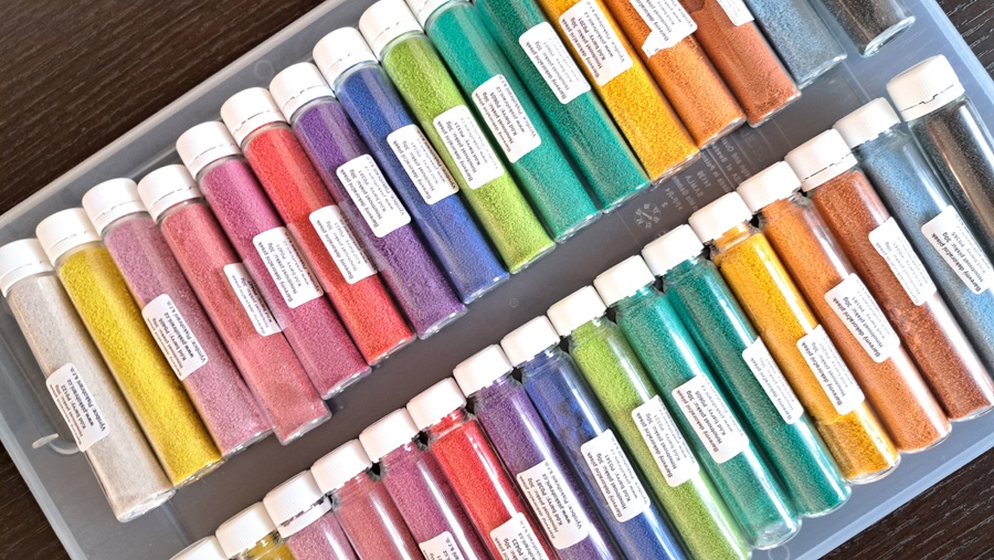 Malování pískem - dekorační písek - sand painting - 2