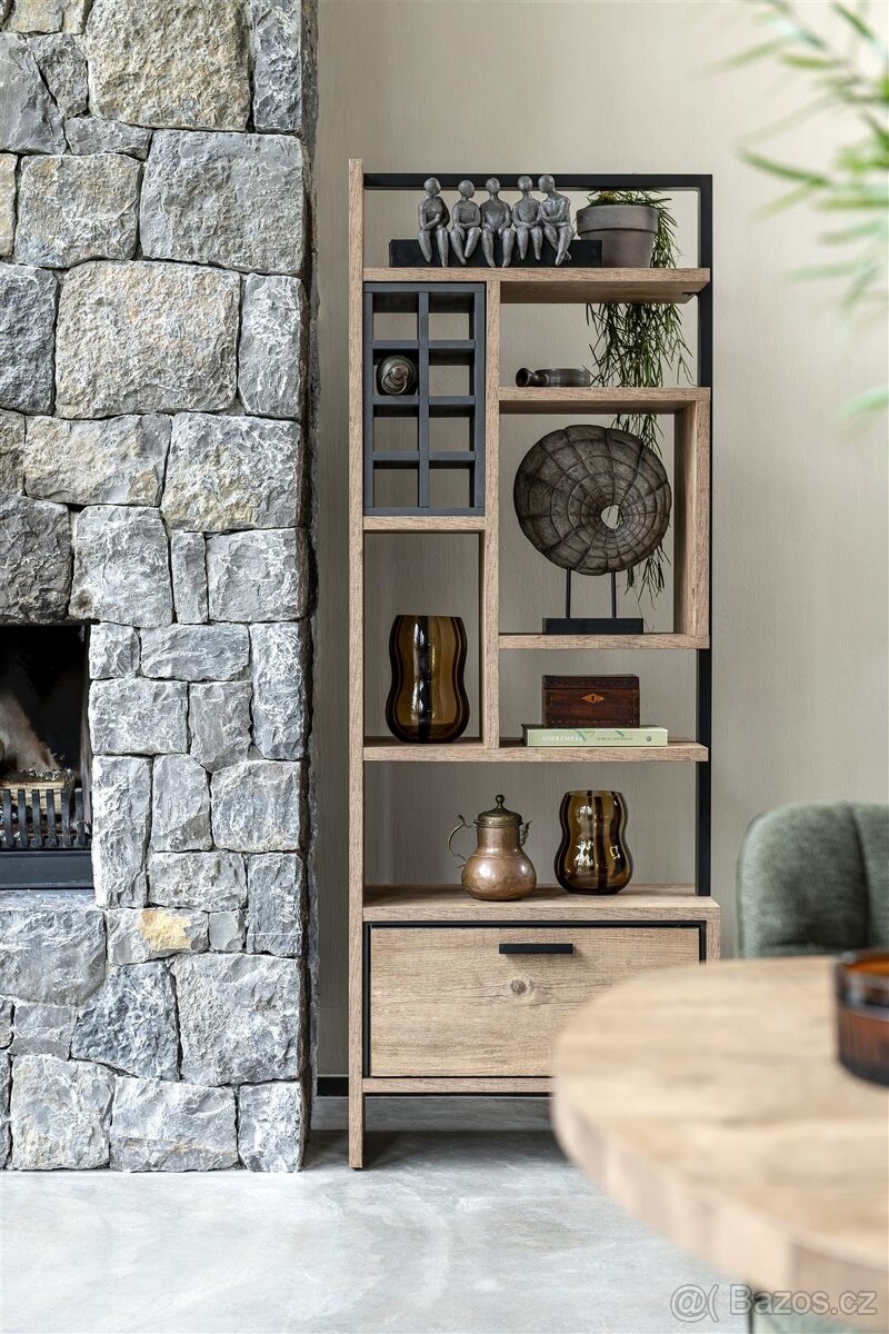 Knihovna / regál PAVAROTTI – stylový kus - 2