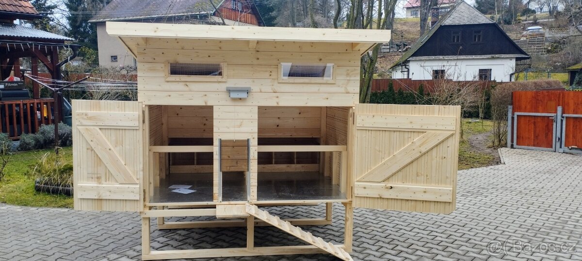 Veľký prostorný kurník pro 30-40slepic - 2