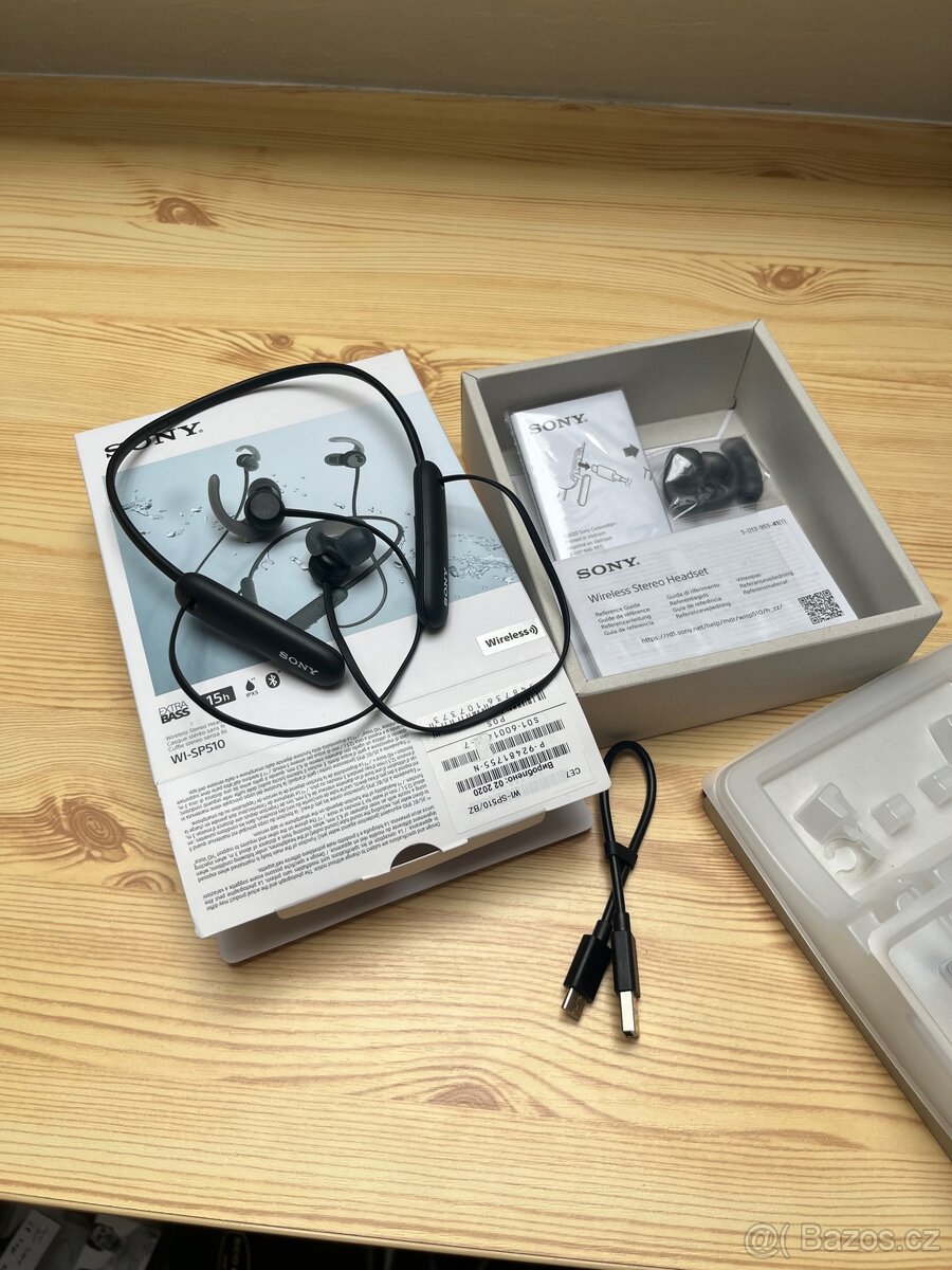 Sony WI-SP510 Zánovní Bluetooth Bezdrátová Sluchátka - 2