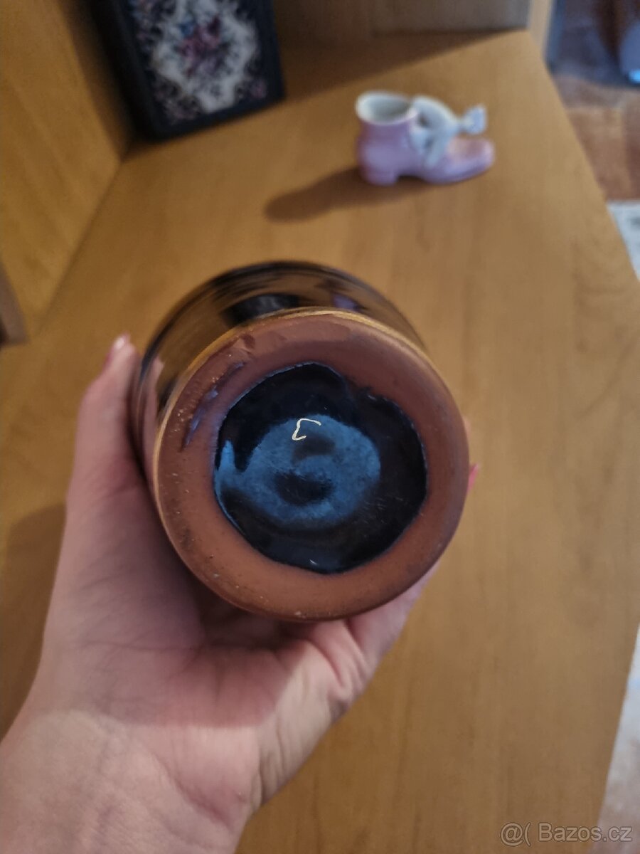 Stará tmavě modrá vaza - 2