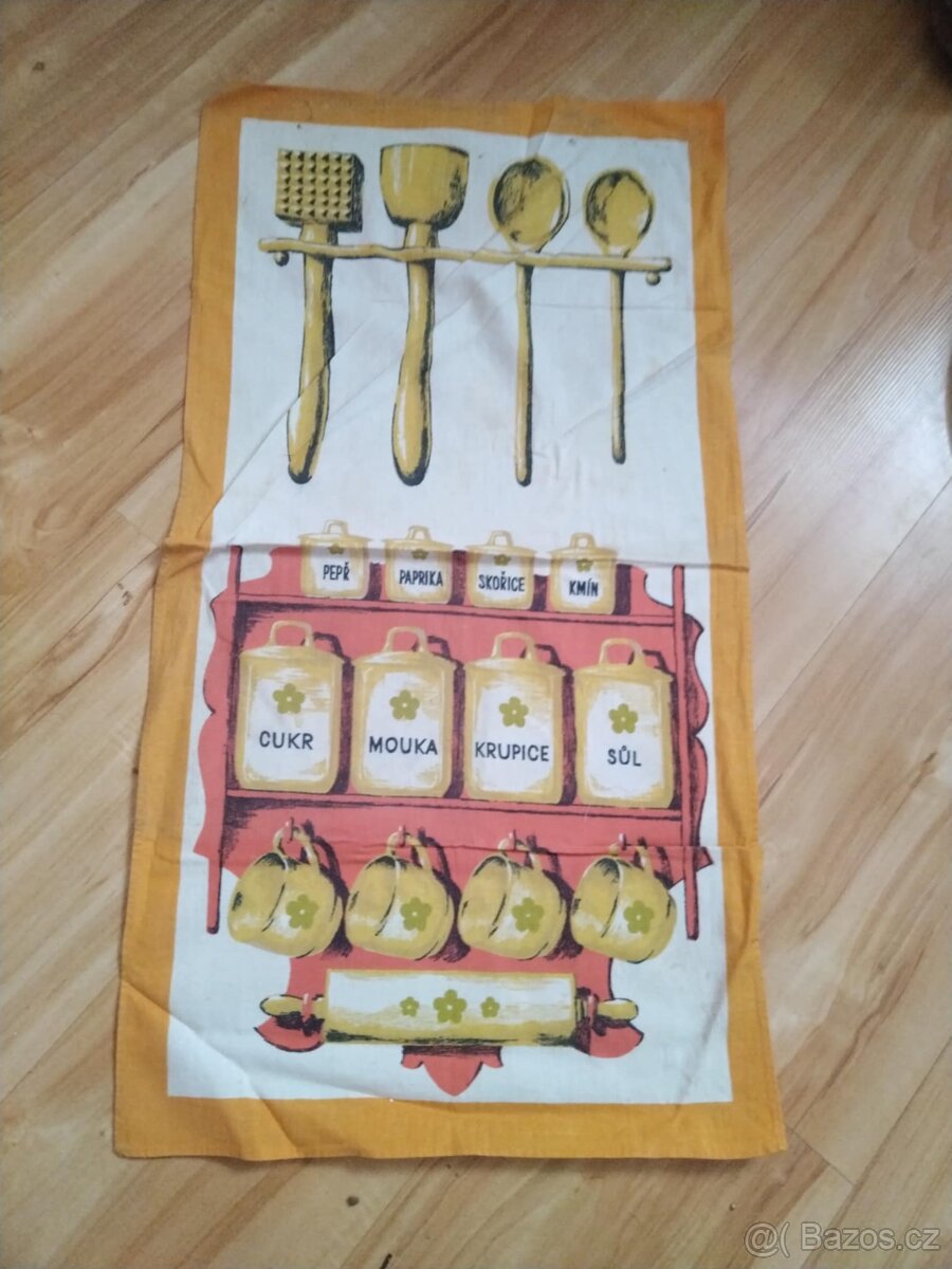 Retro kuchyňská utěrka - 2