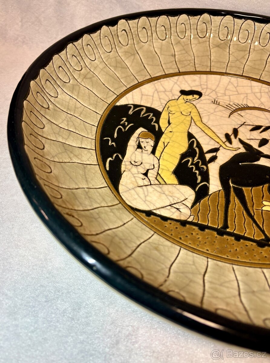 PRIMAVERA LONGWY 1925, "Baigneuses et gazelle" - 2