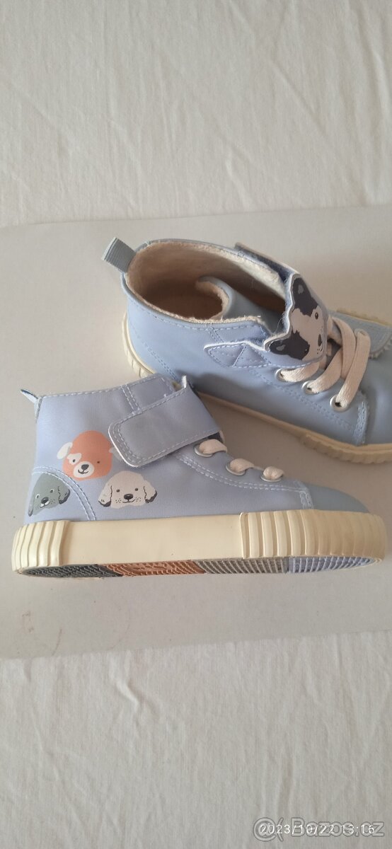 Dětské bleděmodré boty vel.23, značky H&M - 2