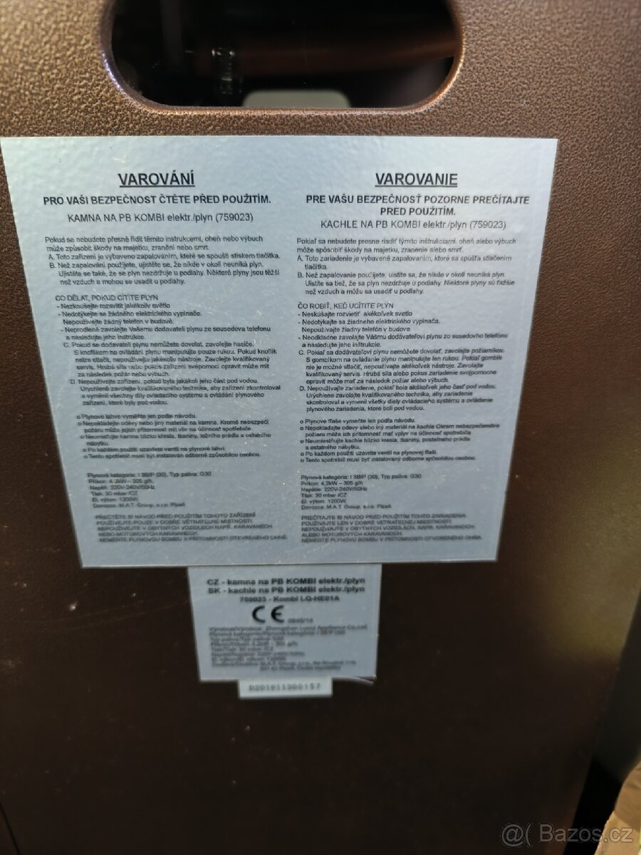 kamna na PB kombi + elektřina - 2