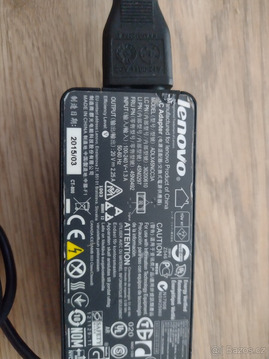 Lenovo adaptér 45W – hranatý konektor (Slim Tip) - 2