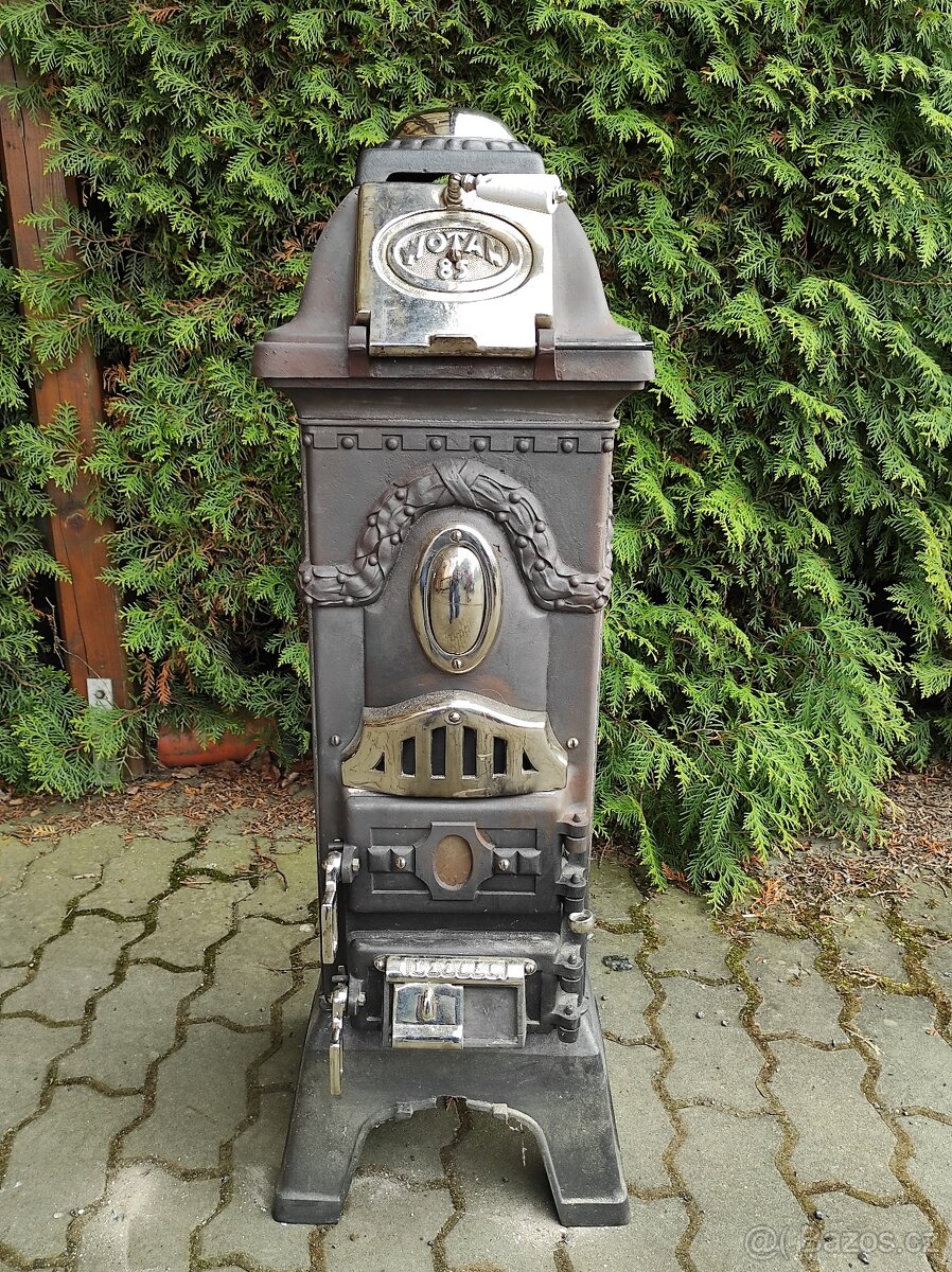 Americká litinová kamna + litinový.podstavec - 2