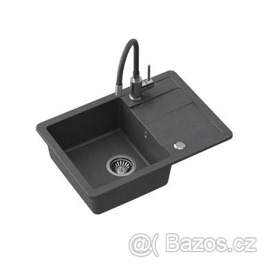 KUCHYŇSKÝ GRANITOVÝ DŘEZ STEINER NANO 30 + BATERIE + SIFON - 2