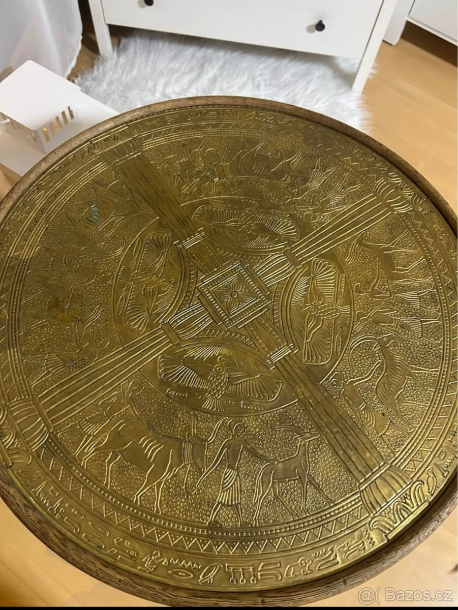 Starožitný mosazní štůl - 2