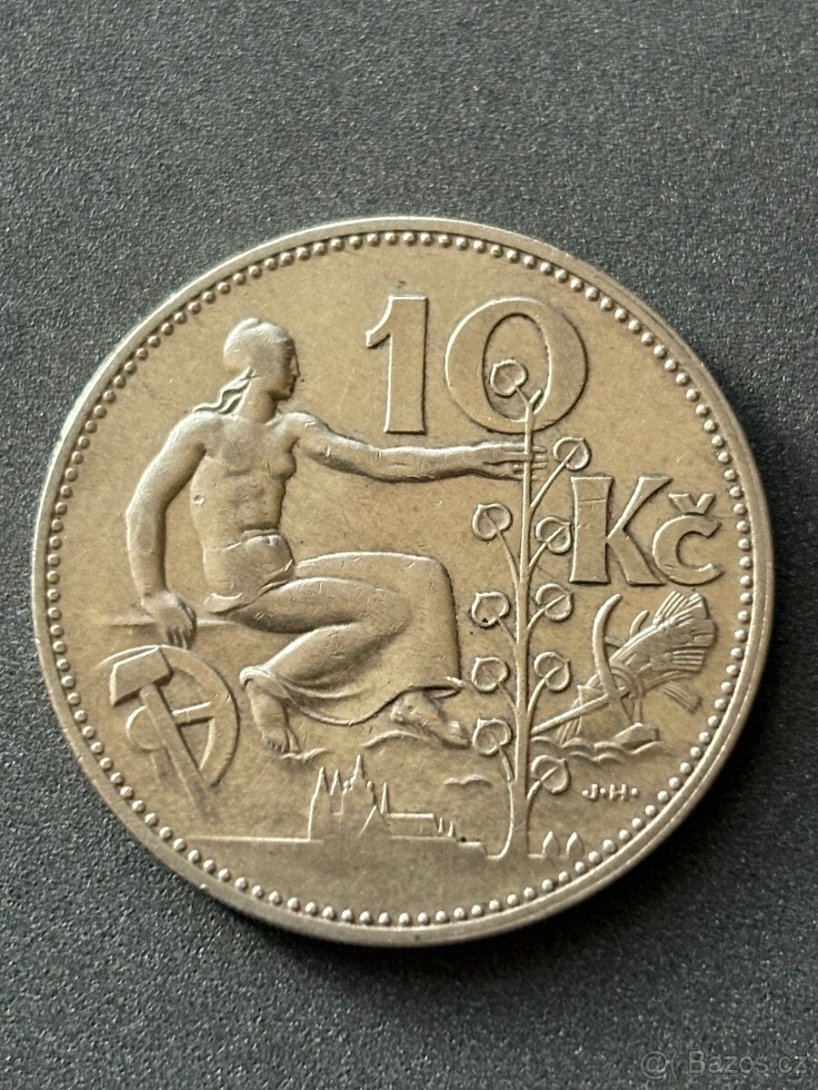 Vzácná 10 koruna 1933 - originál - 2