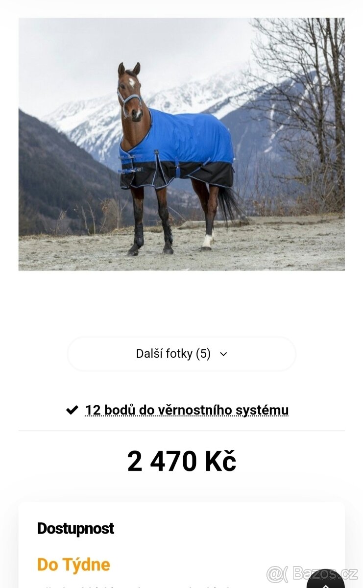 Nová vyběhová deka Equitheme Tyrex 150g - 2