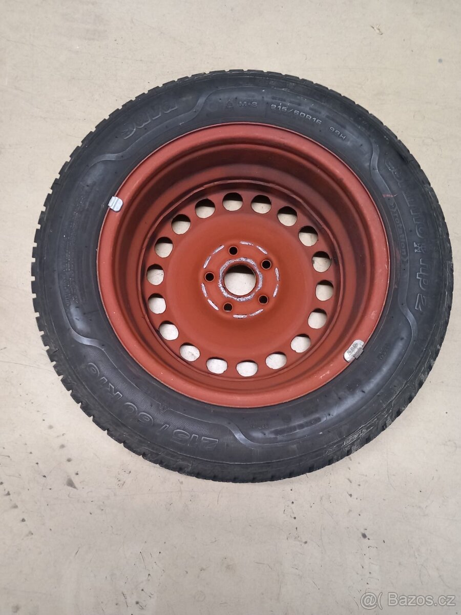 Zimní kola Škoda Yeti 215/60 R16 – TOP stav, 7 mm vzorek - 2