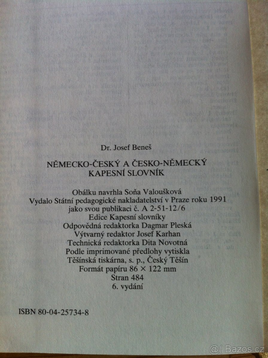 Německo český - česko německý kapesní slovník - 2