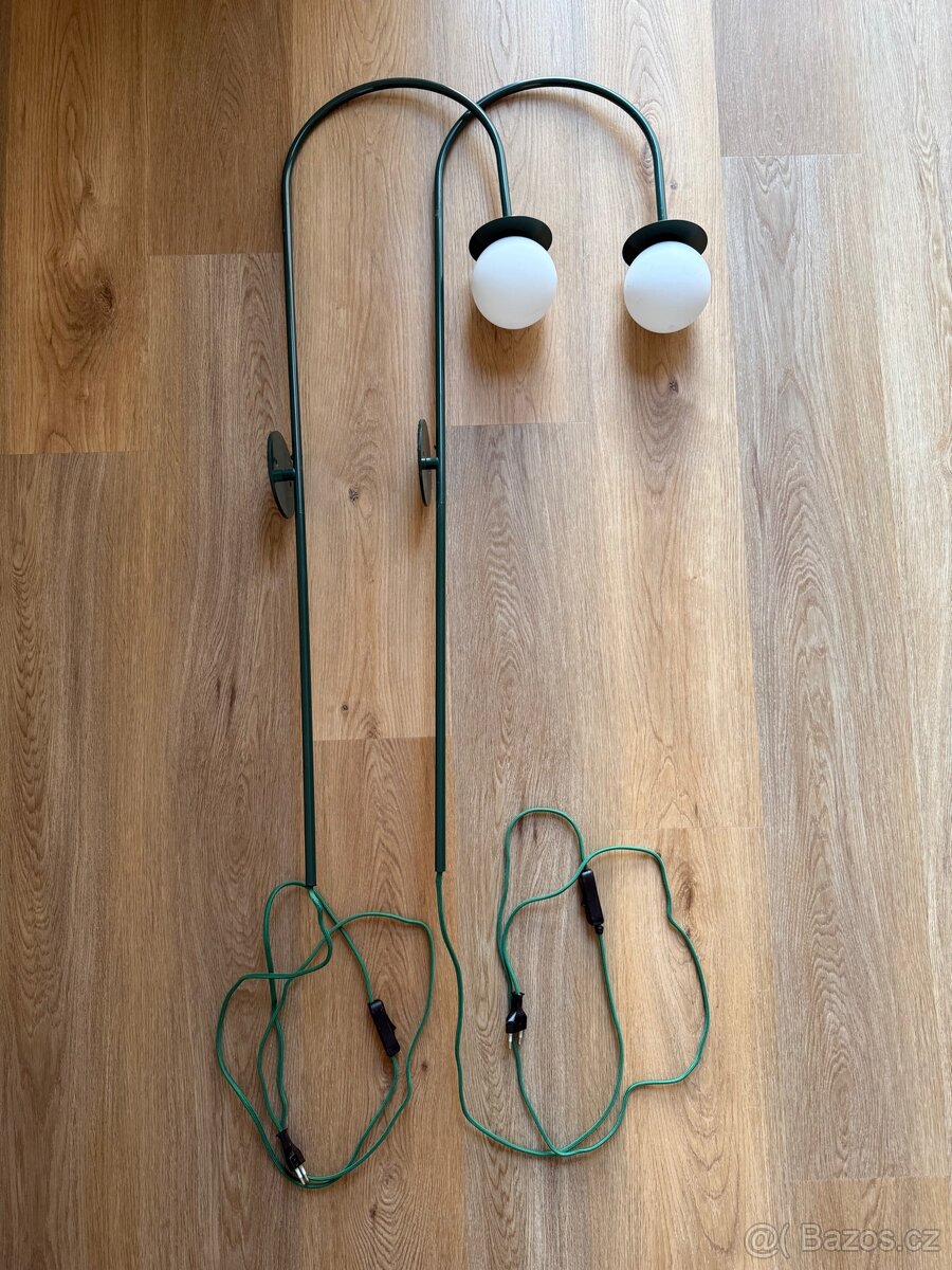 2ks nástěnné osvětlení s kabelem - 2