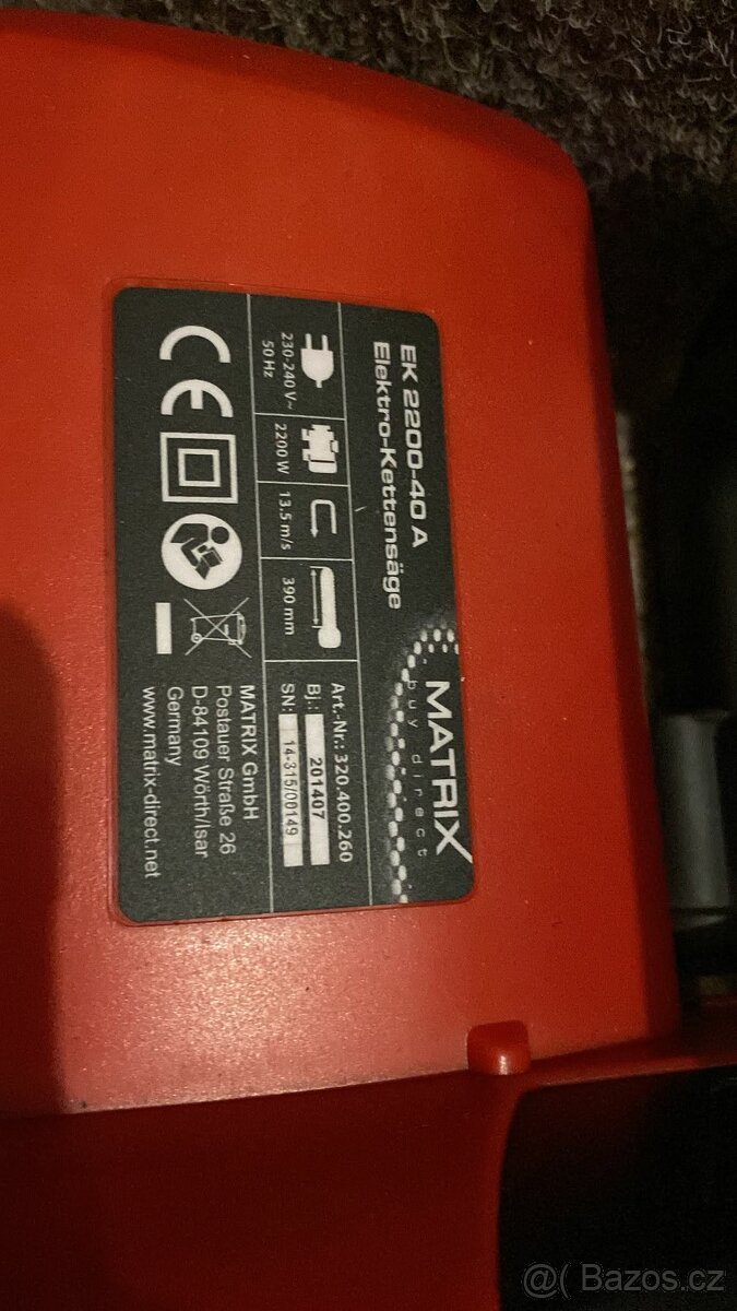Elektrická pila, Matrix EK 2200-40 A - 2