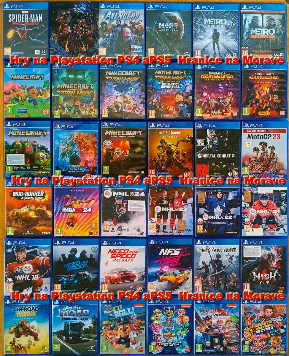 Hry na Playstation PS 4 a PS 5 - 2. část seznamu - 2