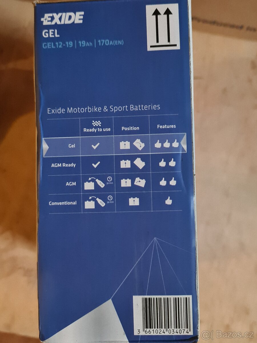 baterie gel Exide - 2