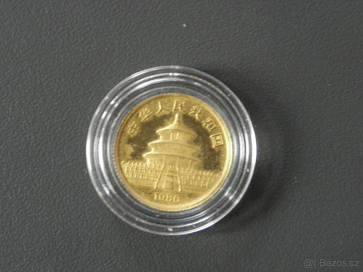 China Panda 1986 - 1/10 oz Au - 2