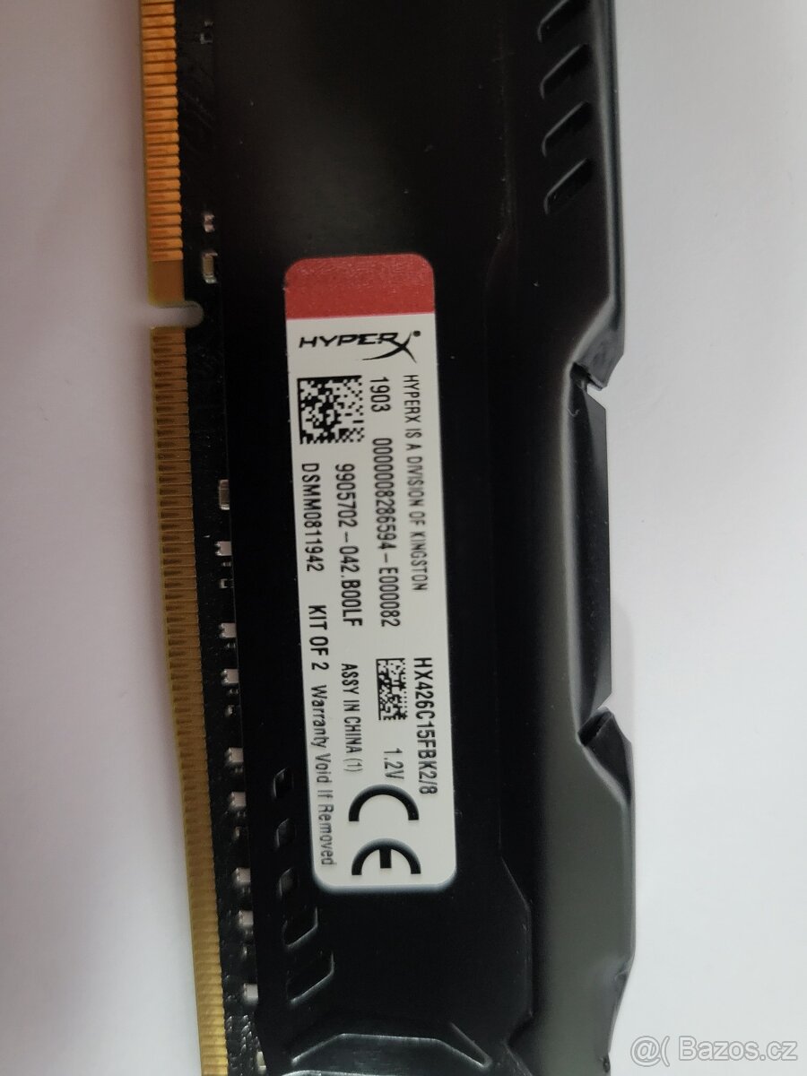 Kingston Hyper X Fury - 2x4 GB DDR4 PC 3200 - 2