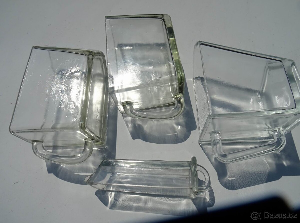 Skleněné zásuvky do kredence Retro , - 2