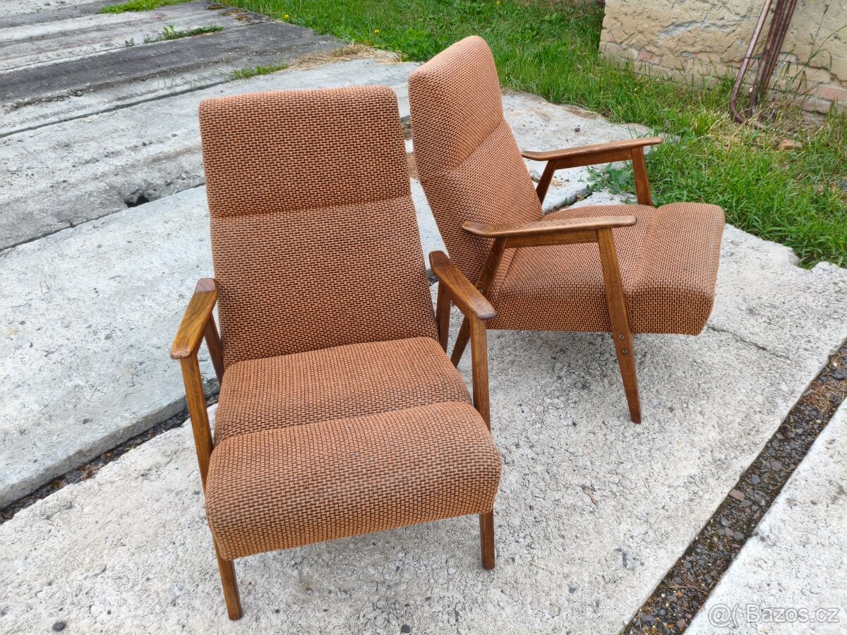 Párová Retro křesla v původním stavu - 2