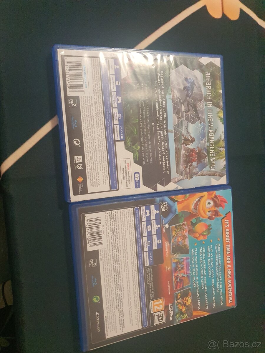 Ps4 2x hry crasch / Horizon - 2