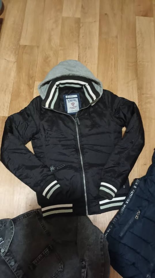 Zimní bunda, vesta, košile vel.158 - 2