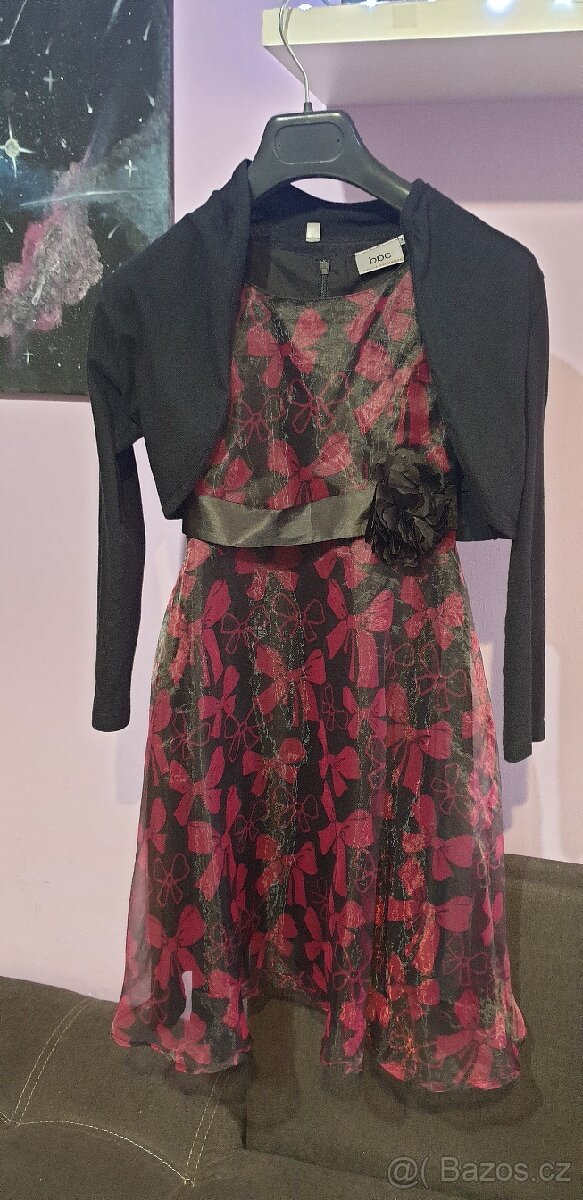 Společenské šaty komplet vel.128/134 - 2